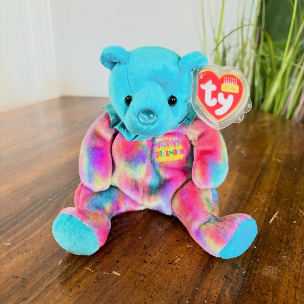 2001 TY December Birthday Beanie Baby Bear